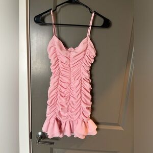 Pink Ruched Mini Dress Lucy In The Sky